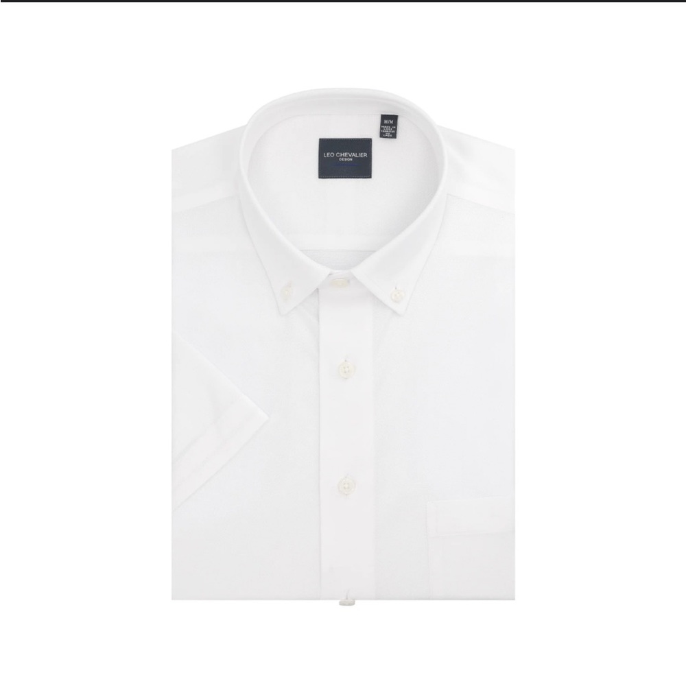 Leo chevalier short sleeve button down shirt size 17.5